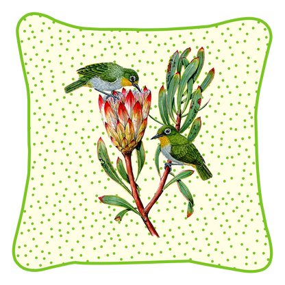 Coussins -  Green Dots Birds