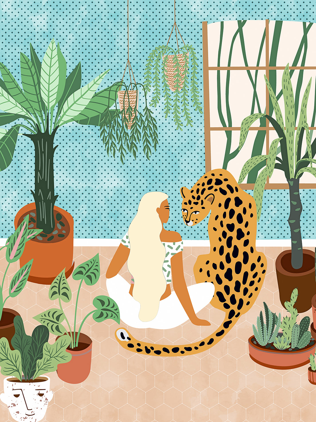 83 Oranges -  Woman And Leopard Inside