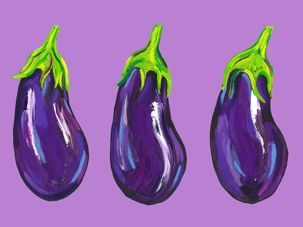 Alice Straker - Aubergines on Purple