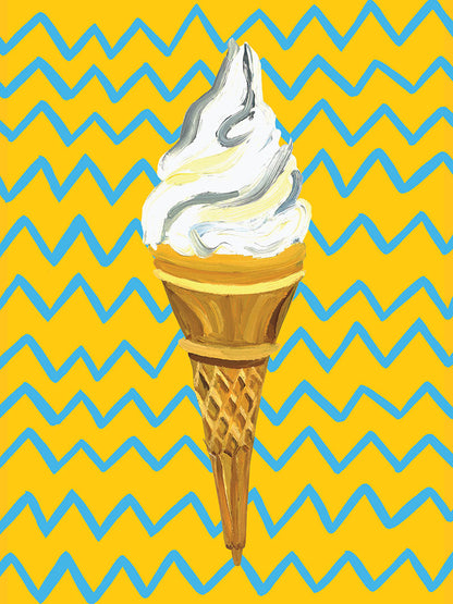 Alice Straker - Ice Cream Yellow Zigzag