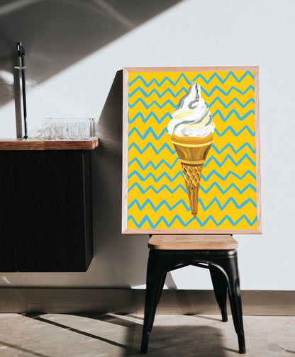 Alice Straker - Ice Cream Yellow Zigzag