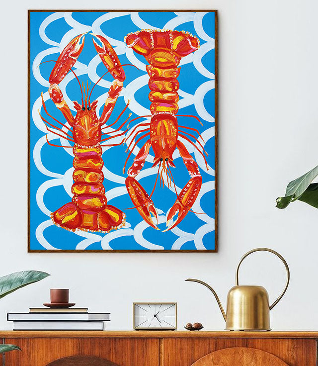 Alice Straker - Langoustines on blue wavey