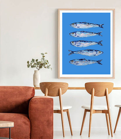 Alice Straker - Sardines on Blue