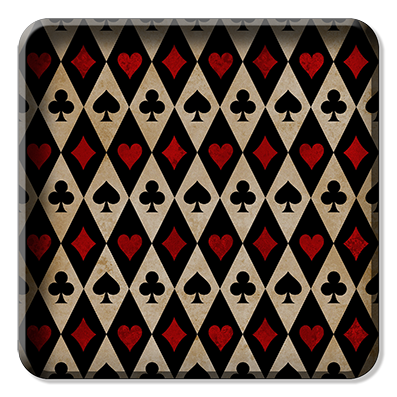 Plateau Métal - Alice cards black - 15 x 15 cm