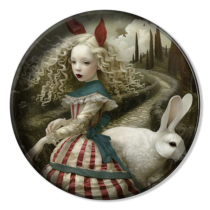 Metal Tray - Alisa - Alice's Rabbit  - 30 cm