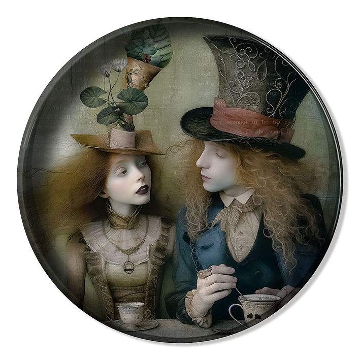 Metal Tray - Alisa - Alice and the Hatter  - 30 cm