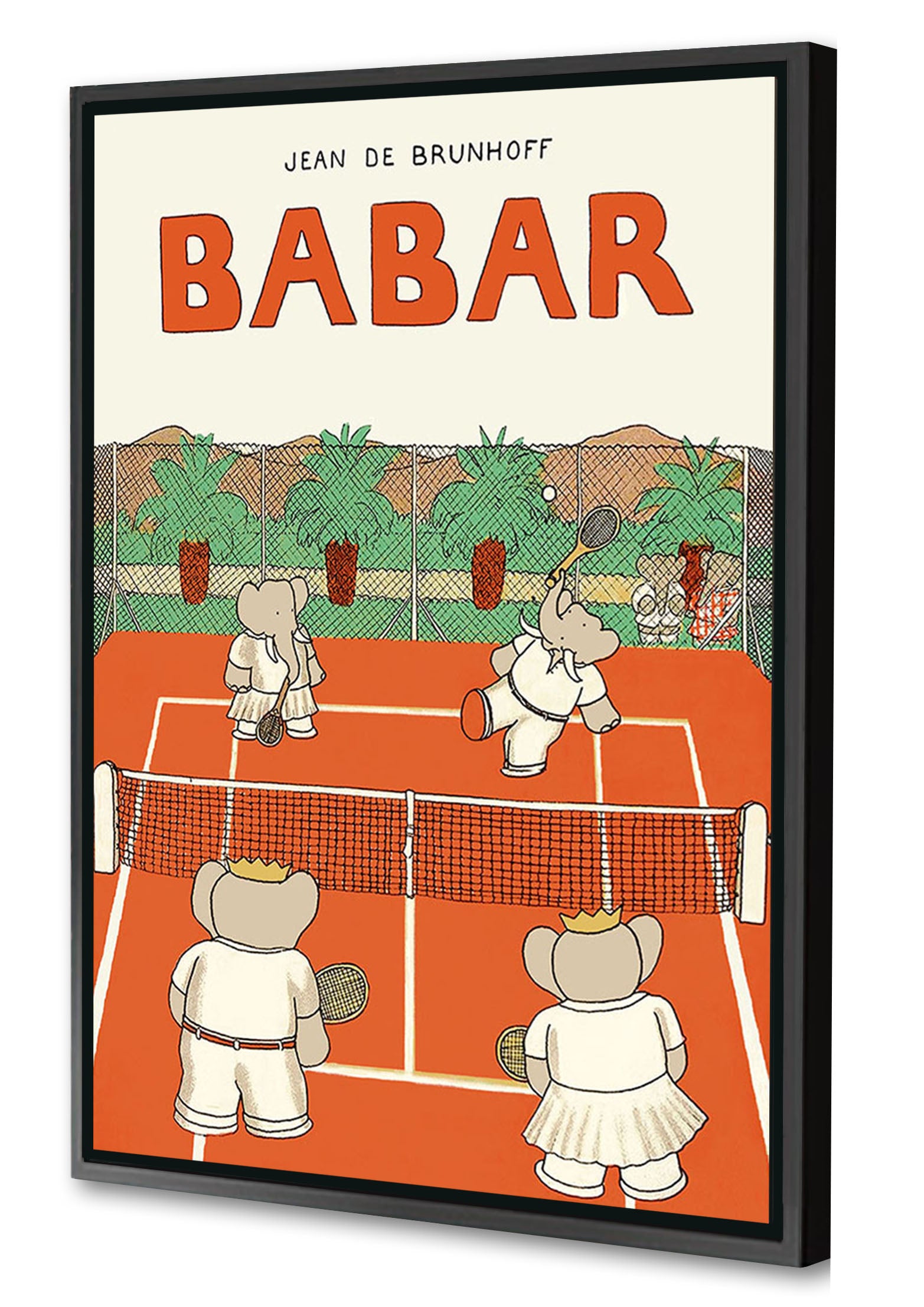 額装品/Babar en Tennis 1990年（ジャン ド ブリュノフ） Ba_BabarFaitDuTennis_CaisseAme