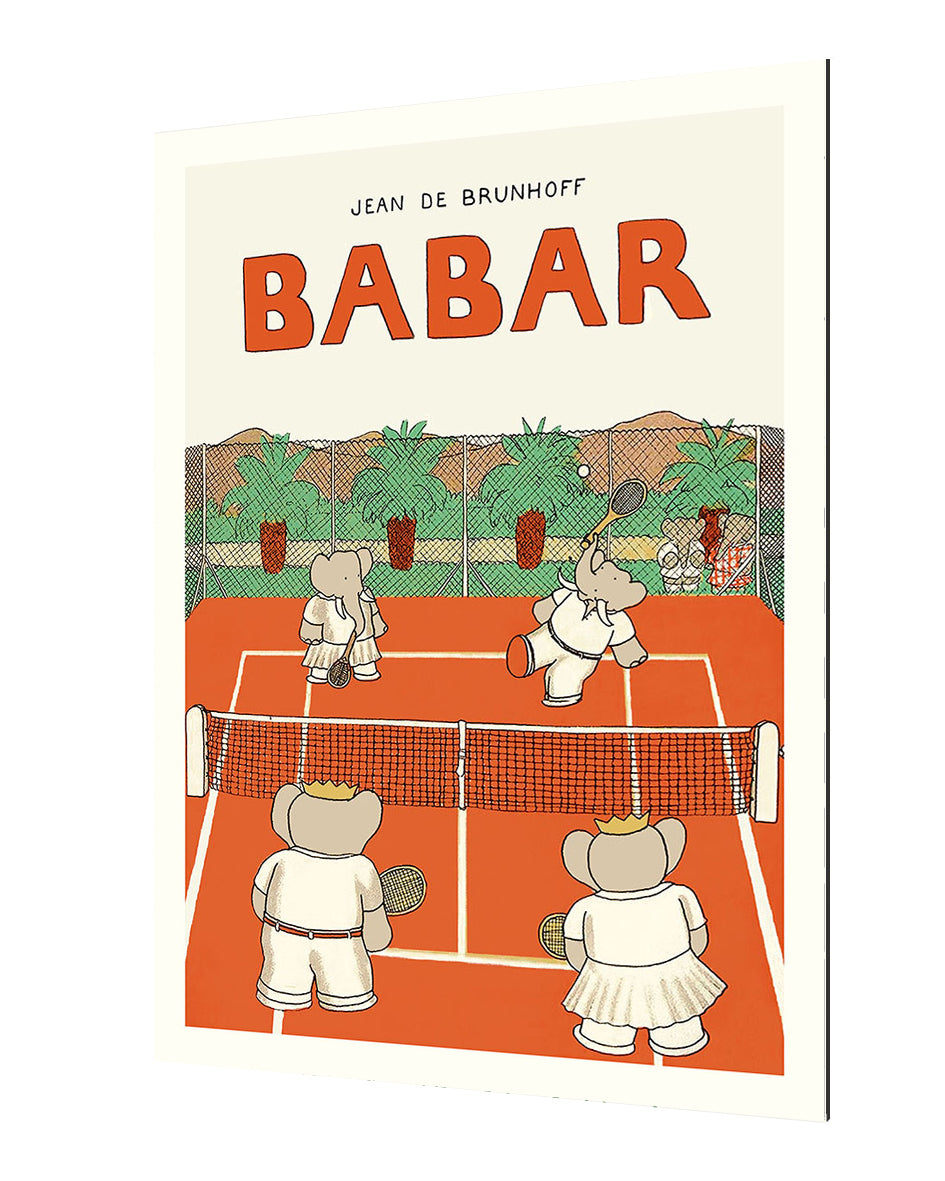 Babar fait du tennis