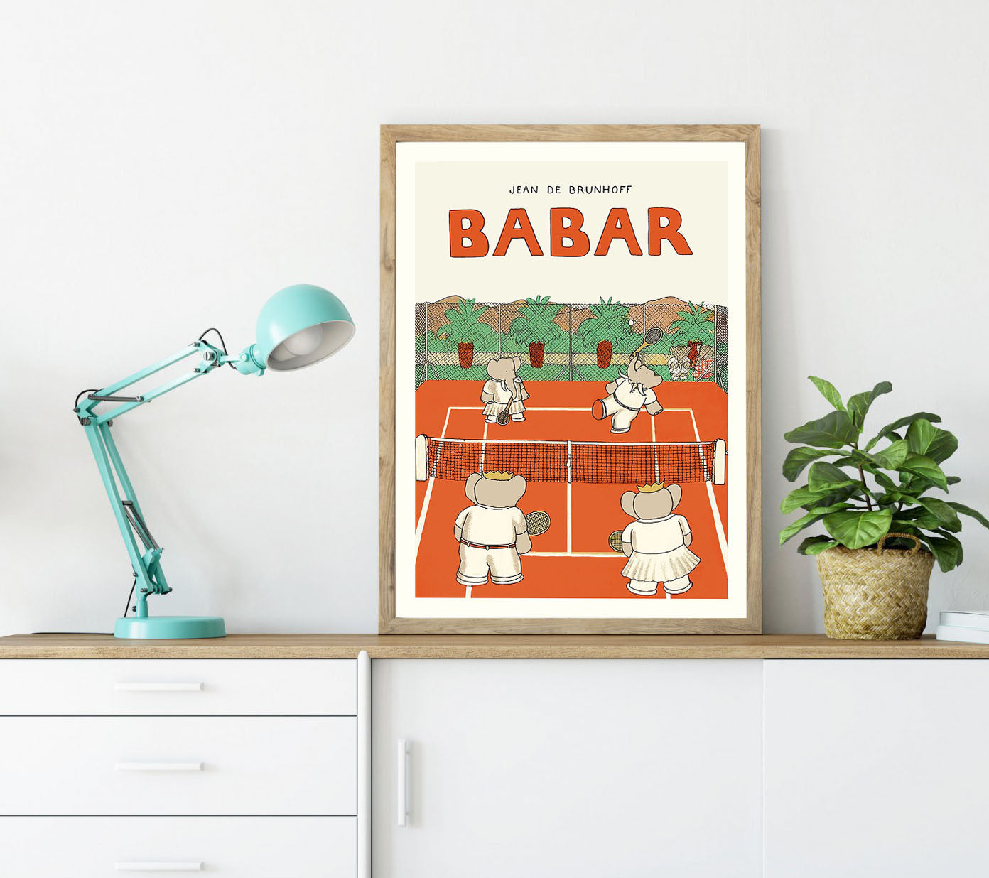 Babar fait du tennis