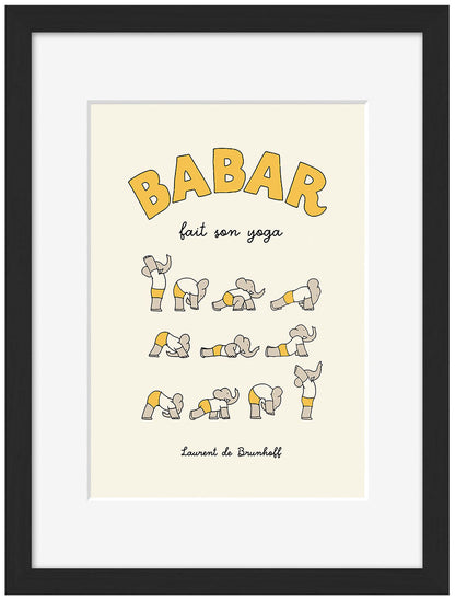 Babar fait son yoga - Jaune