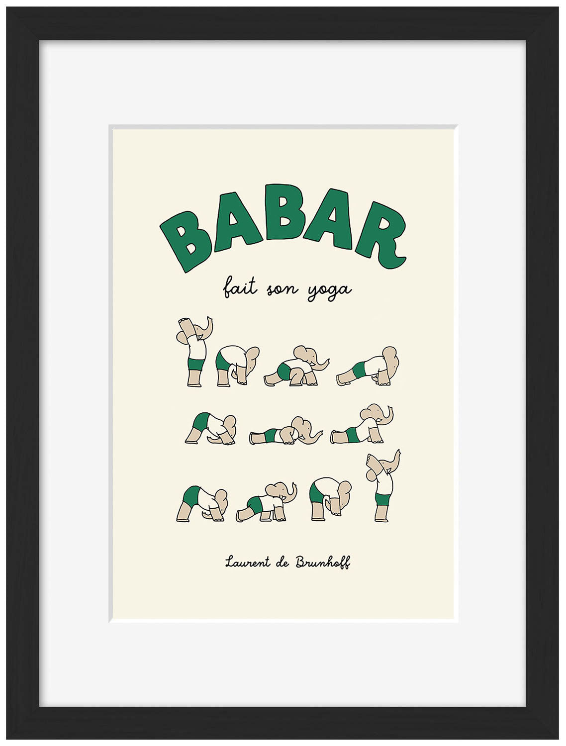 Babar fait son yoga - Vert
