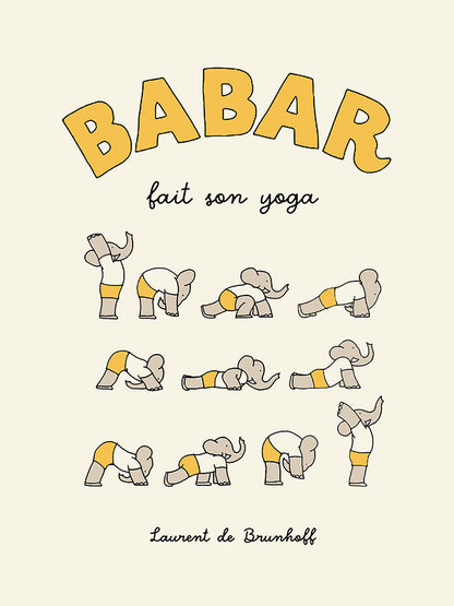 Babar fait son yoga - Jaune