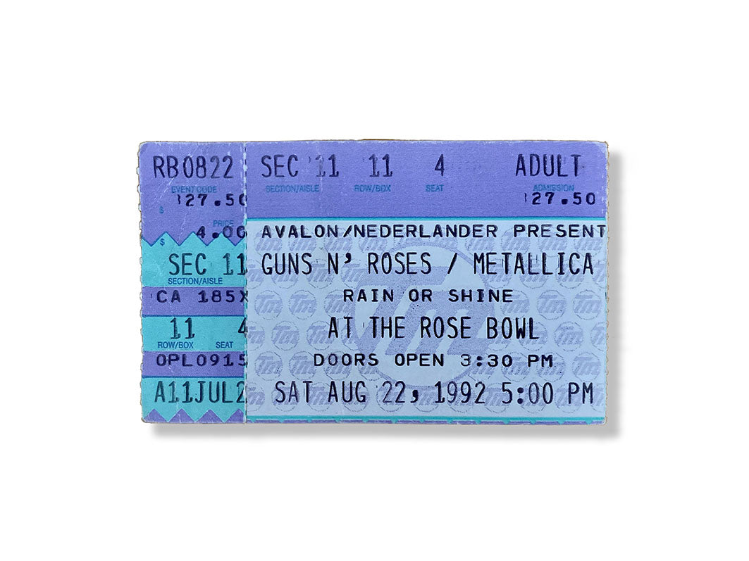 Golden Tickets - Guns n roses - Metallica 1992