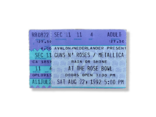 Golden Tickets - Guns n roses - Metallica 1992
