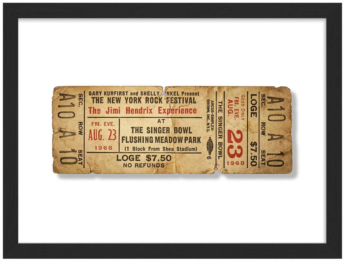 Golden Tickets - Jimi Hendrix 1968