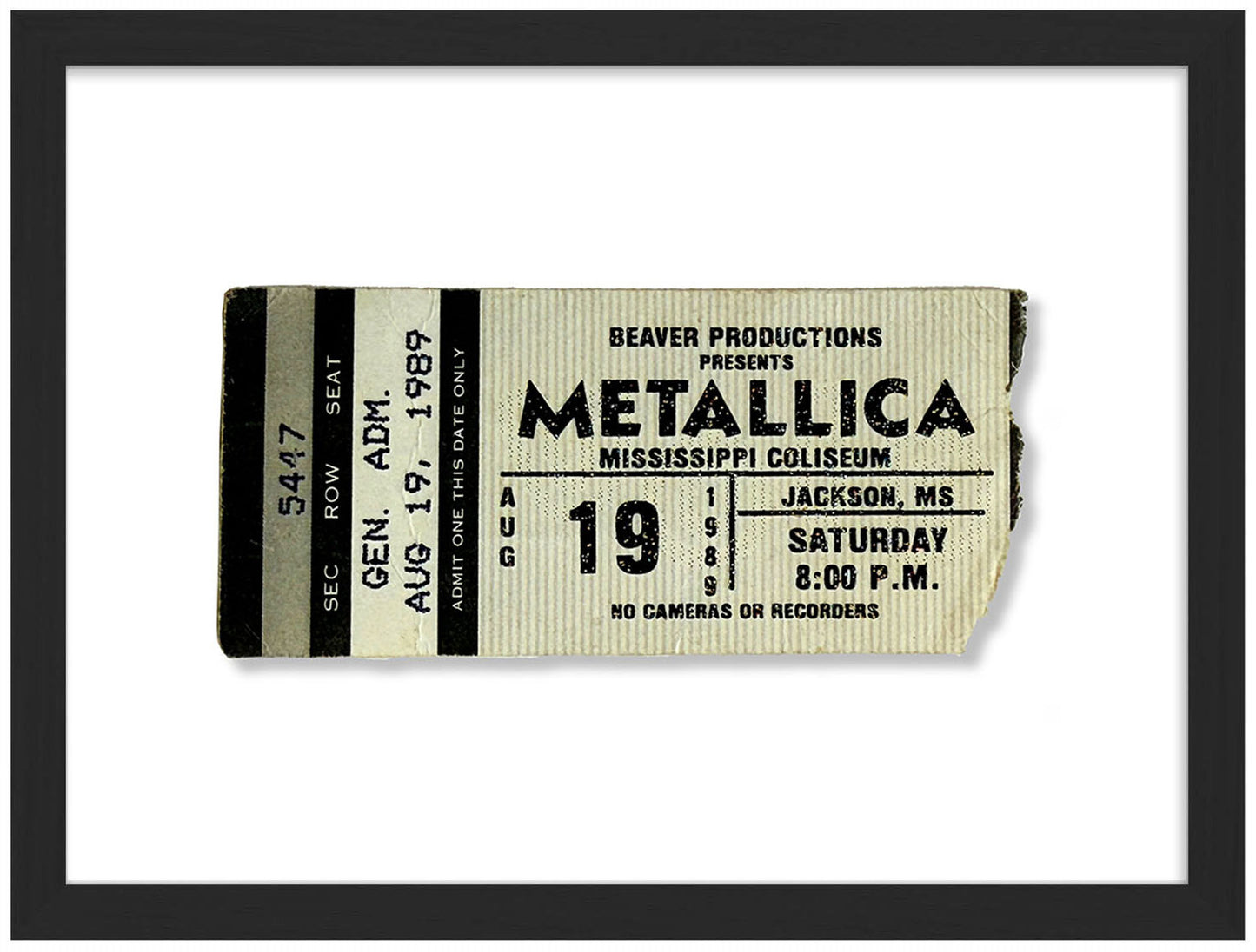 Golden Tickets - Metallica 1989