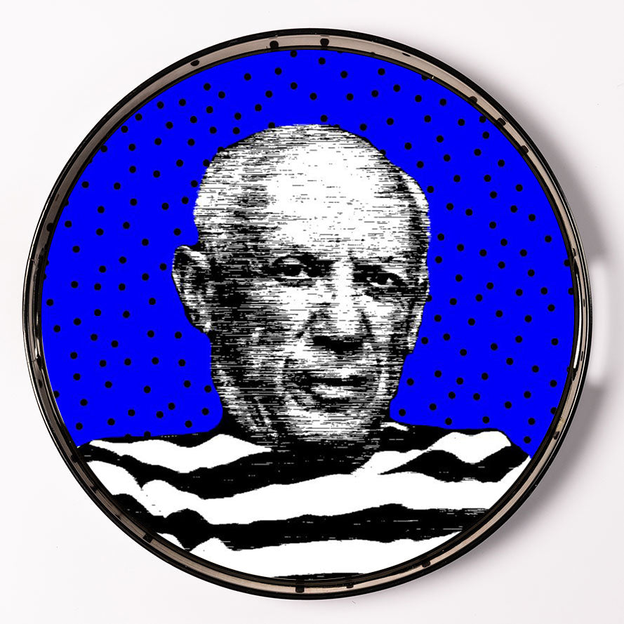 Lacquer Tray - Picasso Blue - 35 cm