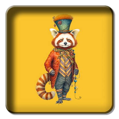 Plateau Métal - Circus Red Panda Yellow - 30 cm