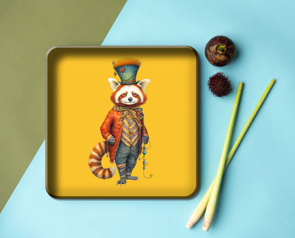 Plateau Métal - Circus Red Panda Yellow - 30 cm