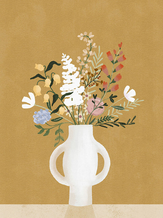 Goed Blauw - Flowers in Vase Beige