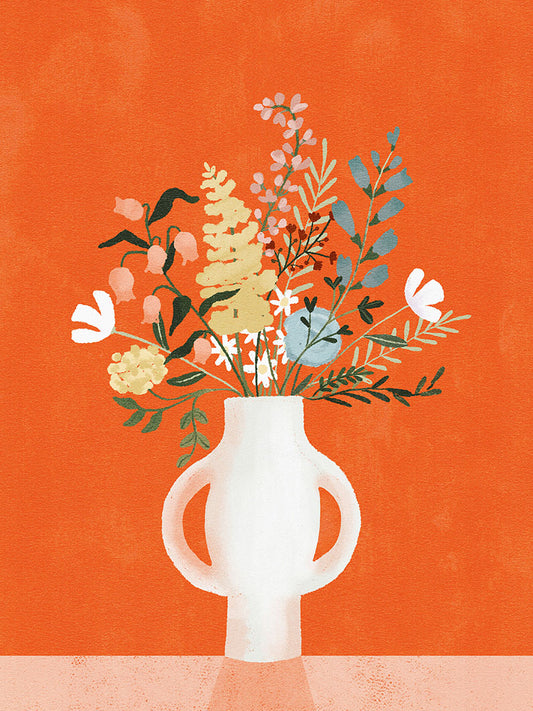 Goed Blauw - Flowers in Vase Red
