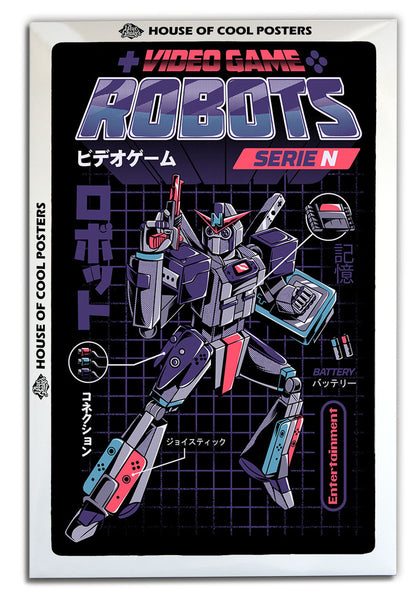 Console Robot N – Black-illustrata, print-BLUE SHAKER