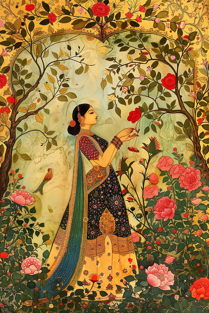 Indian Spirit -  Lady and Roses