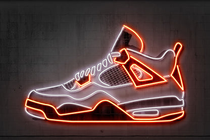 Air Jordan 4-neon-art, print-Print-30 x 40 cm-BLUE SHAKER