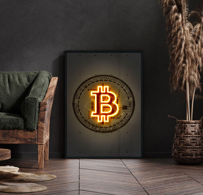 Neon Art -  Bitcoin