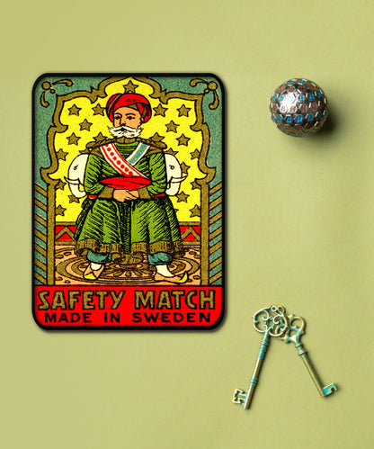 Plateau métal - Safety Matches - King with Elephant - 15 x 20 cm
