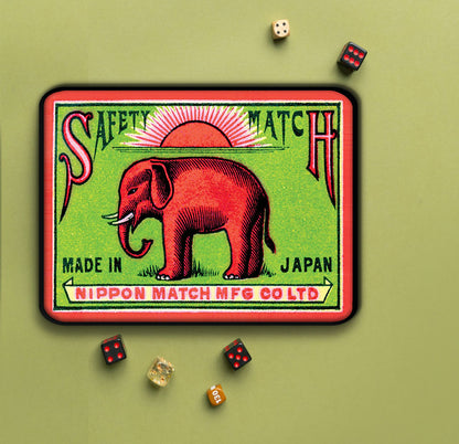 Plateau métal - Safety Matches - Nippon Match - 15 x 20 cm