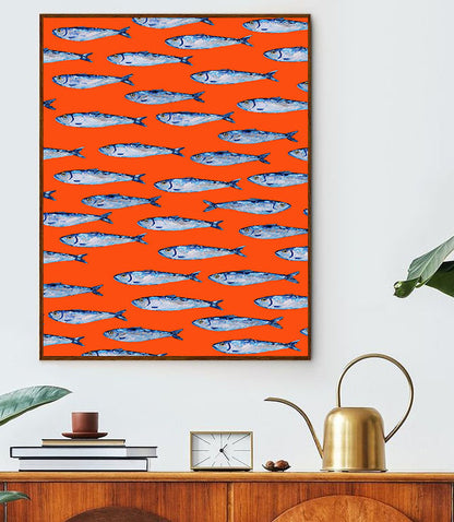 Alice Straker - Sardines Swimming Orange