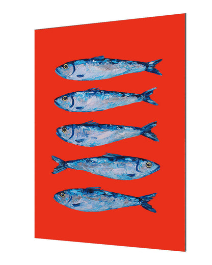 Alice Straker - Sardines on Christmas Red