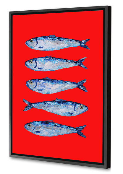 Alice Straker - Sardines on Christmas Red