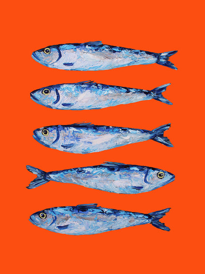 Alice Straker - Sardines on Orange