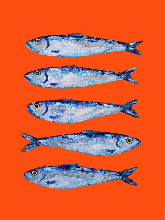 Alice Straker - Sardines on Orange