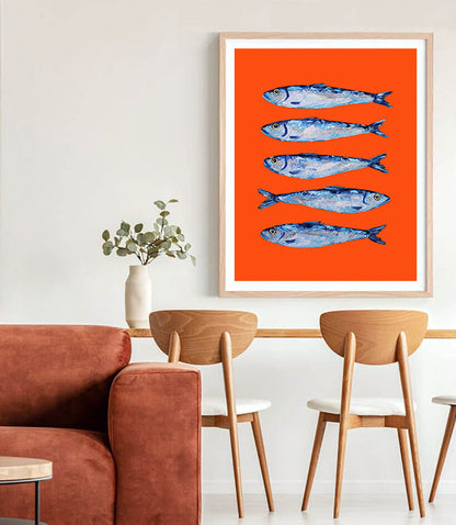 Alice Straker - Sardines on Orange