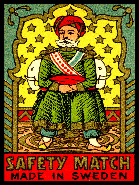 Safety Matches - King with Elephant