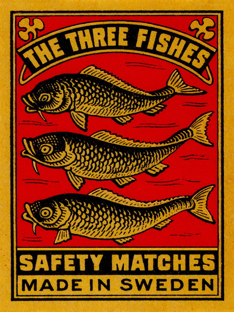 Safety Matches - the 3 fishes
