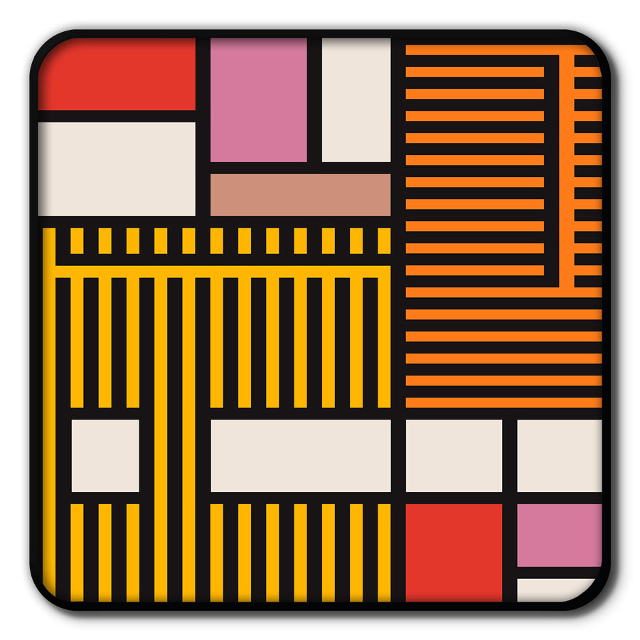 Plateau métal - Abstract 10 - 15 x 15 cm