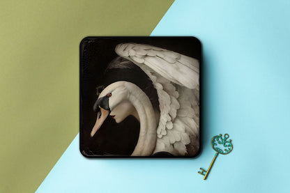 Plateau métal - Alisa - The Swan - 15 x 15 cm