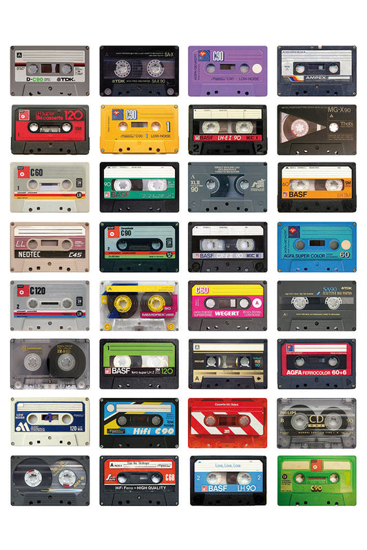 Vintage Tape 1-concerts, print-Print-30 x 40 cm-BLUE SHAKER