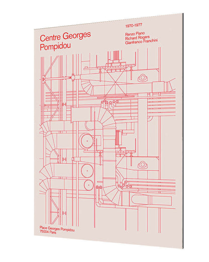 Florent Bodart - Centre Pompidou Line Drawing