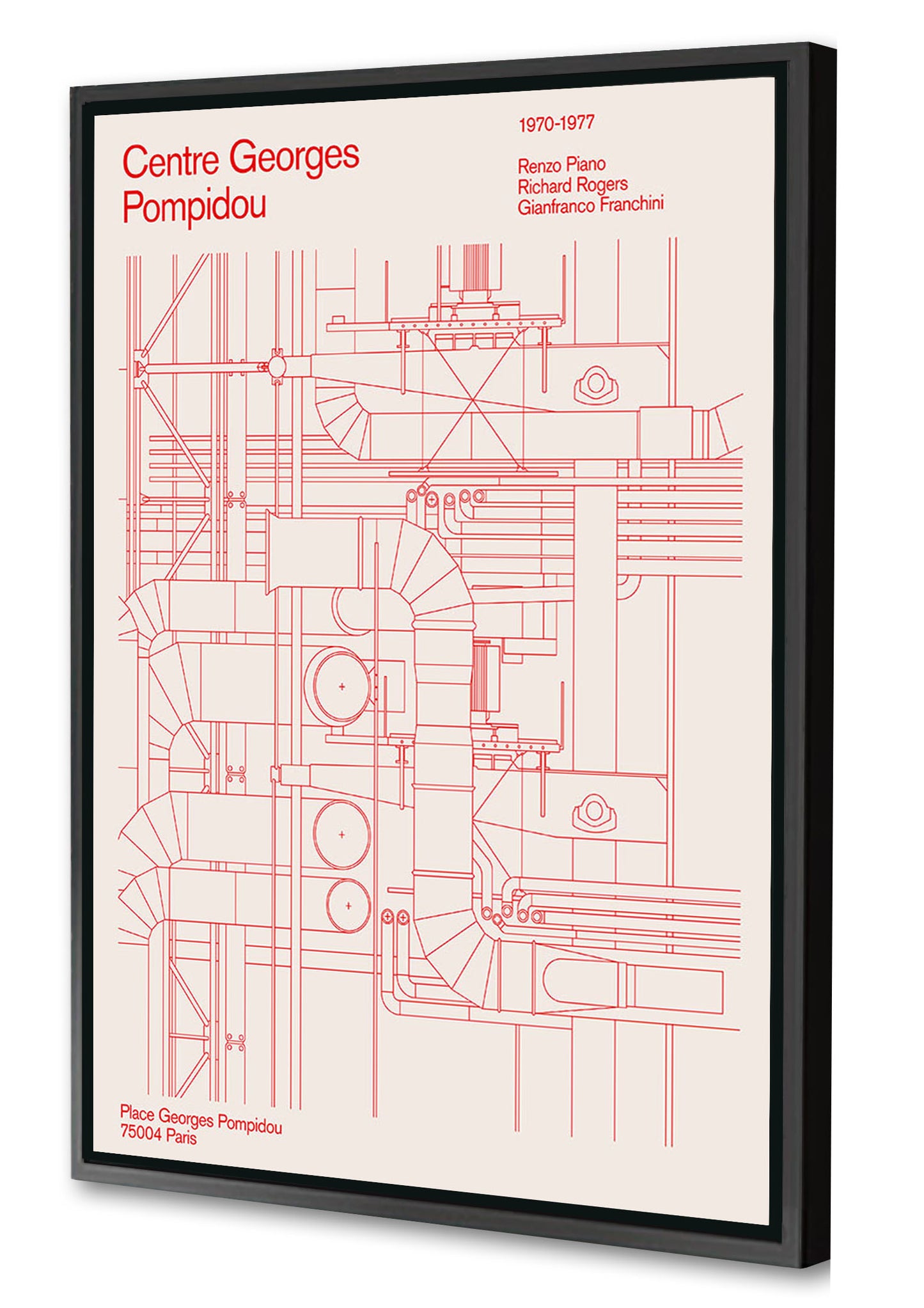 Florent Bodart - Centre Pompidou Line Drawing