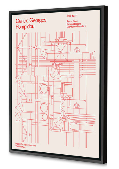 Florent Bodart - Centre Pompidou Line Drawing