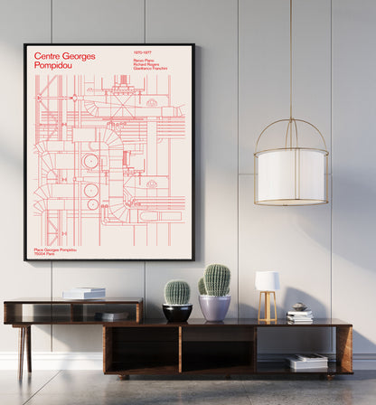 Florent Bodart - Centre Pompidou Line Drawing