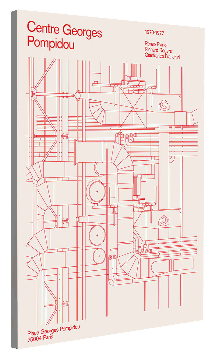 Florent Bodart - Centre Pompidou Line Drawing