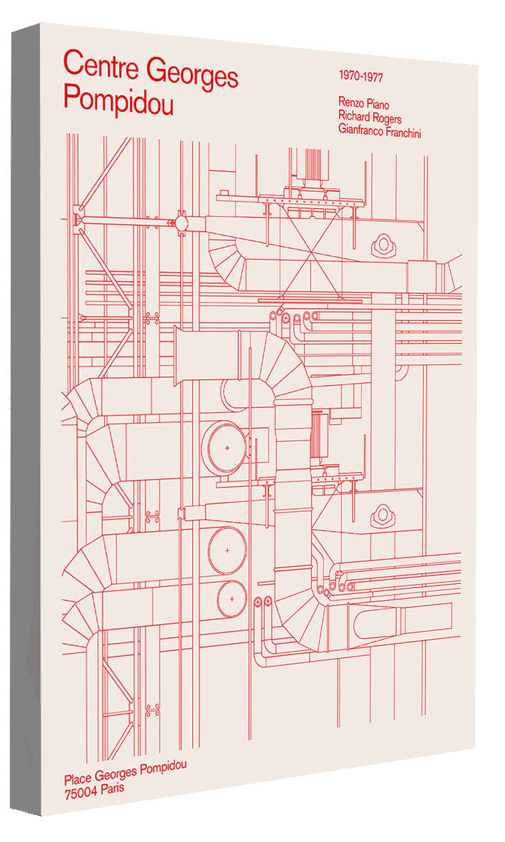 Florent Bodart - Centre Pompidou Line Drawing