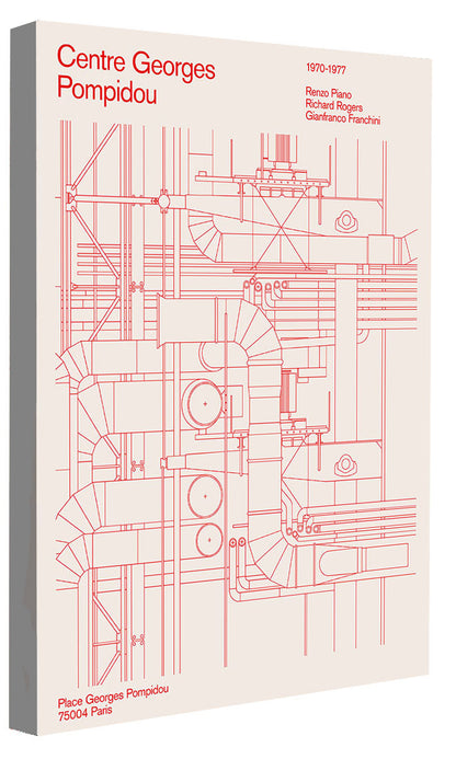Florent Bodart - Centre Pompidou Line Drawing