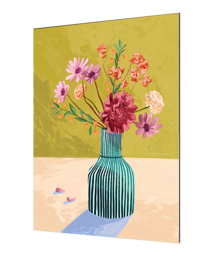 Goed Blauw - Flowers in Vase Green